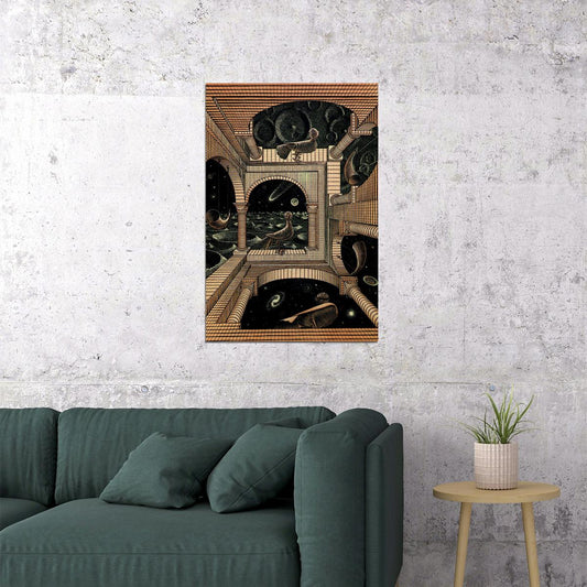 Hot Escher Surreal Geometric Artwork Poster Wall Art Print Home Wall Decor - xonomax