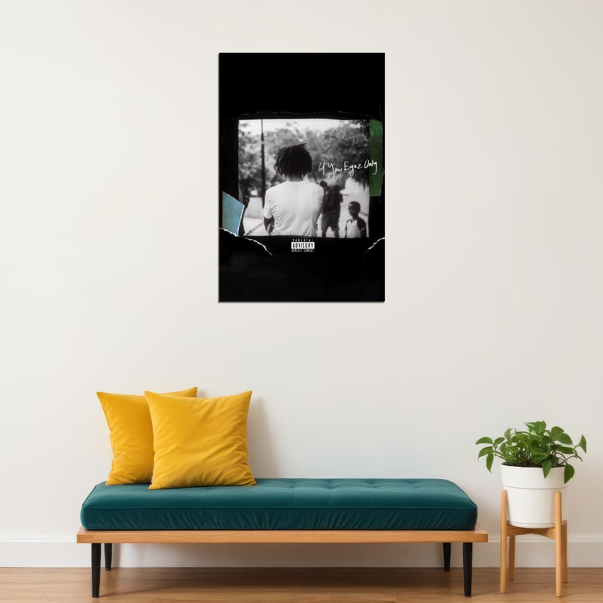 J Cole 4 Your Eyez Only World Tour Rapper Poster Wall Art Print Home Wall Decor - xonomax