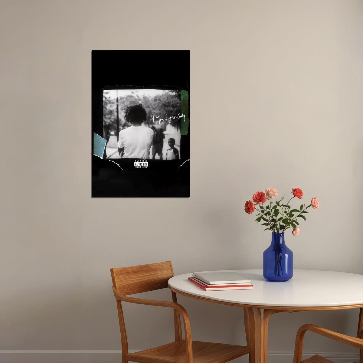 J Cole 4 Your Eyez Only World Tour Rapper Poster Wall Art Print Home Wall Decor - xonomax