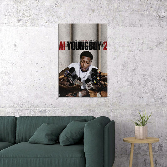 Ai Youngboy 2 Never Broke Again 2020 Rap Album Singer Poster Wall Art Print Home Wall Decor - xonomax