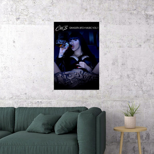 Cardi B Gangsta Music Vol 1 2020 Rap Album Singer Poster Wall Art Print Home Wall Decor - xonomax