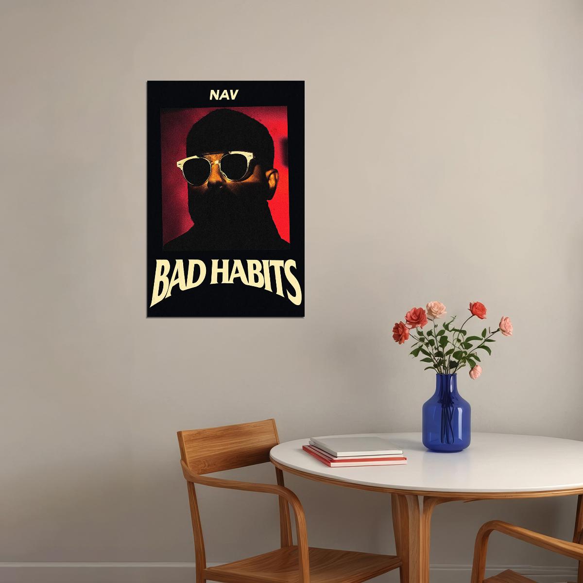 Nav Bad Habits 2020 Rap Album Singer Poster Wall Art Print Home Wall Decor - xonomax