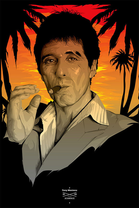 Hot Scarface Hot Classic Movie Film Crime Poster Wall Art Print Home Wall Decor - xonomax