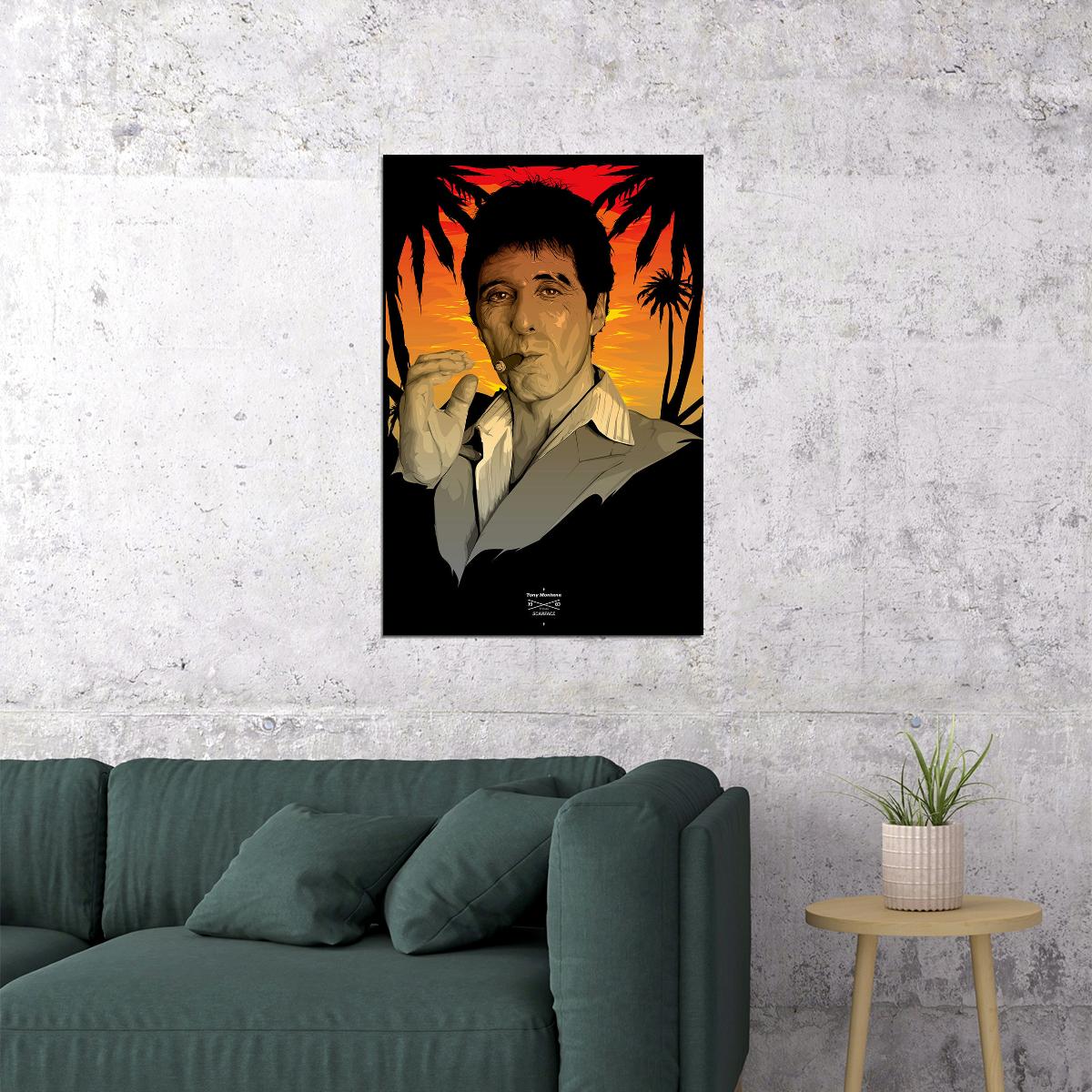Hot Scarface Hot Classic Movie Film Crime Poster Wall Art Print Home Wall Decor - xonomax