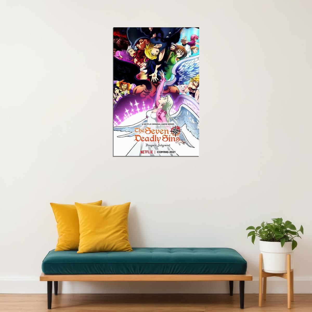 Hot The Seven Deadly Sins Animation Action Poster Wall Art Print Home Wall Decor