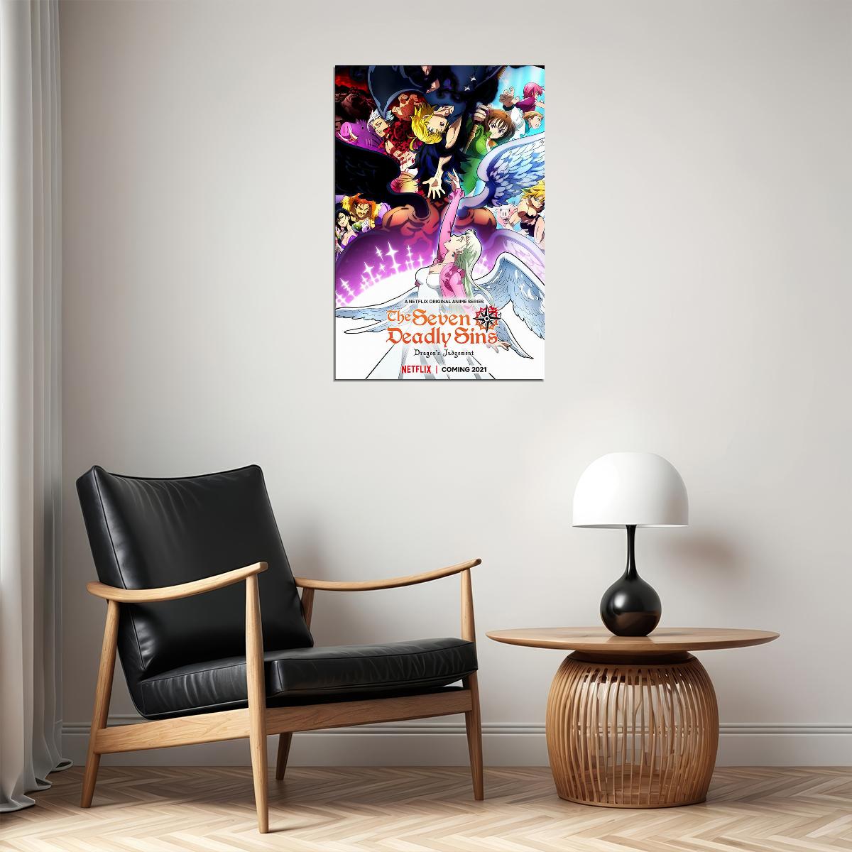 Hot The Seven Deadly Sins Animation Action Poster Wall Art Print Home Wall Decor