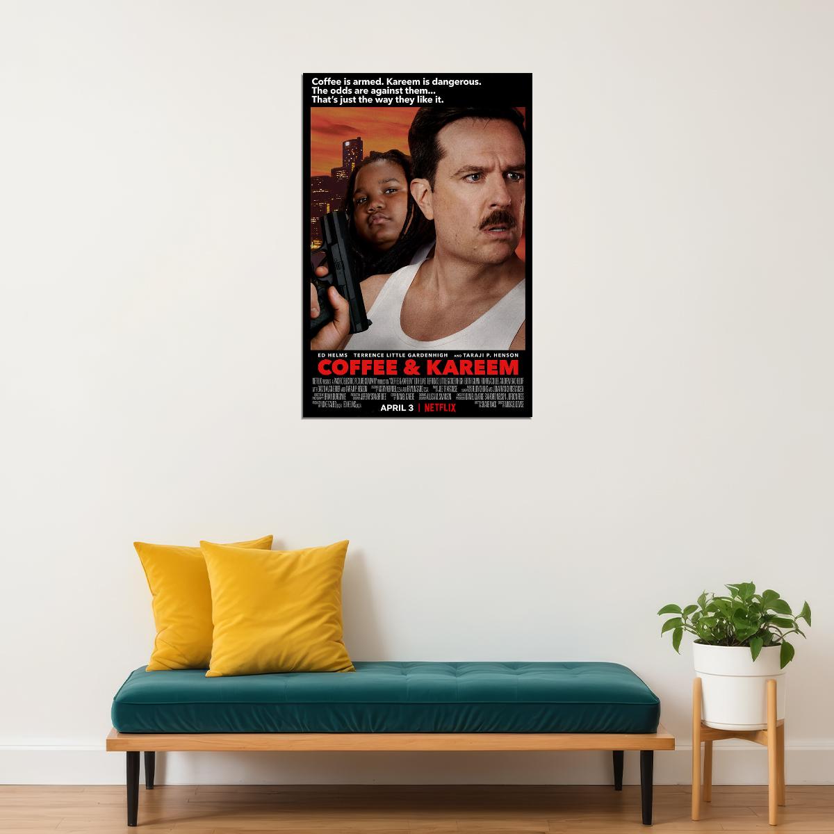 Coffee And Kareem Movie Comedy Crime 2020 Poster Wall Art Print Home Wall Decor - xonomax