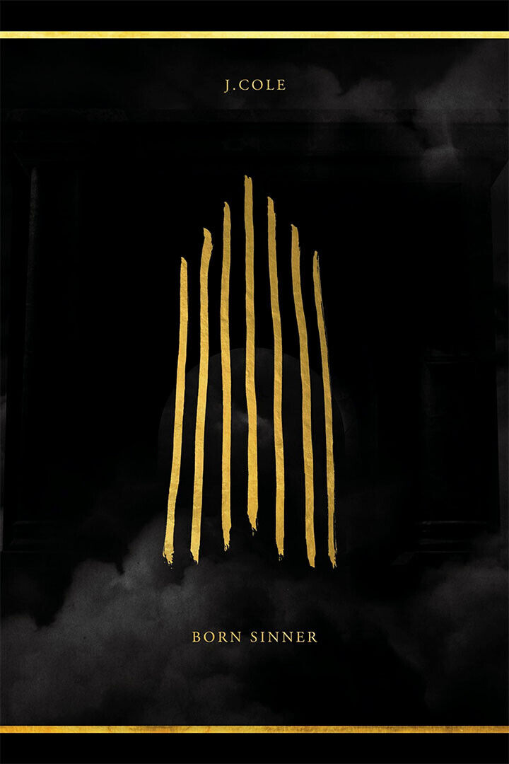 J Cole Born Sinner Rap Artist Music 2020 Singer Poster Wall Art Print Home Wall Decor - xonomax