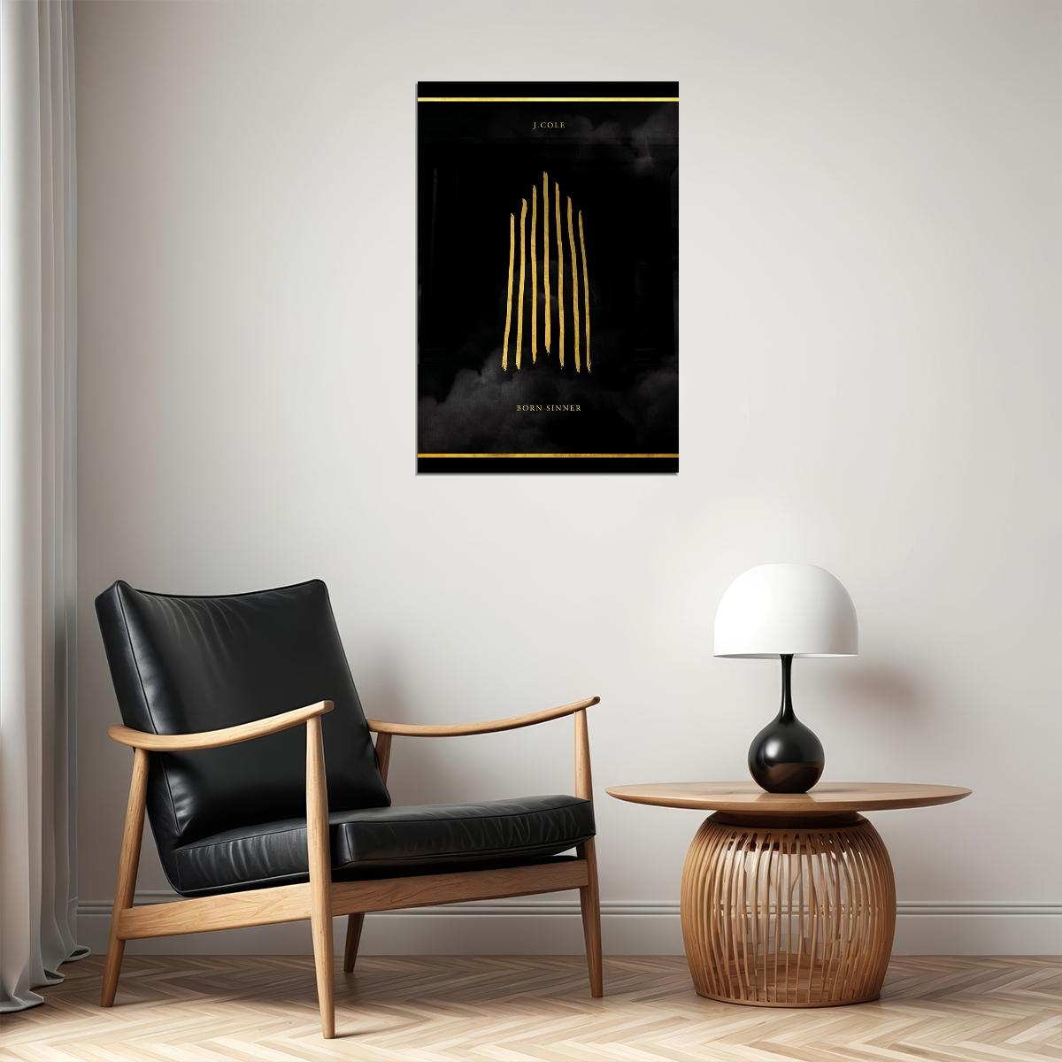 J Cole Born Sinner Rap Artist Music 2020 Singer Poster Wall Art Print Home Wall Decor - xonomax