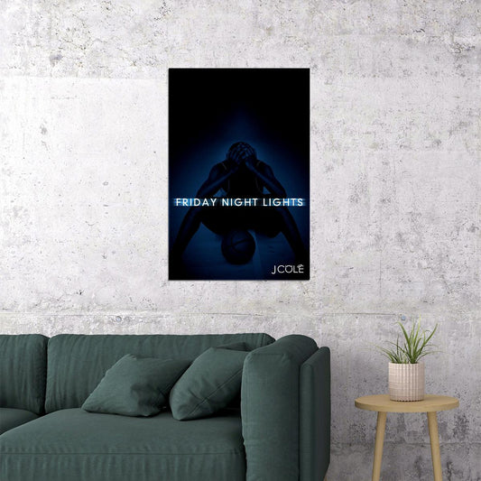 J Cole Friday Night Lights Rap Artist Music 2020 Poster Wall Art Print Home Wall Decor - xonomax