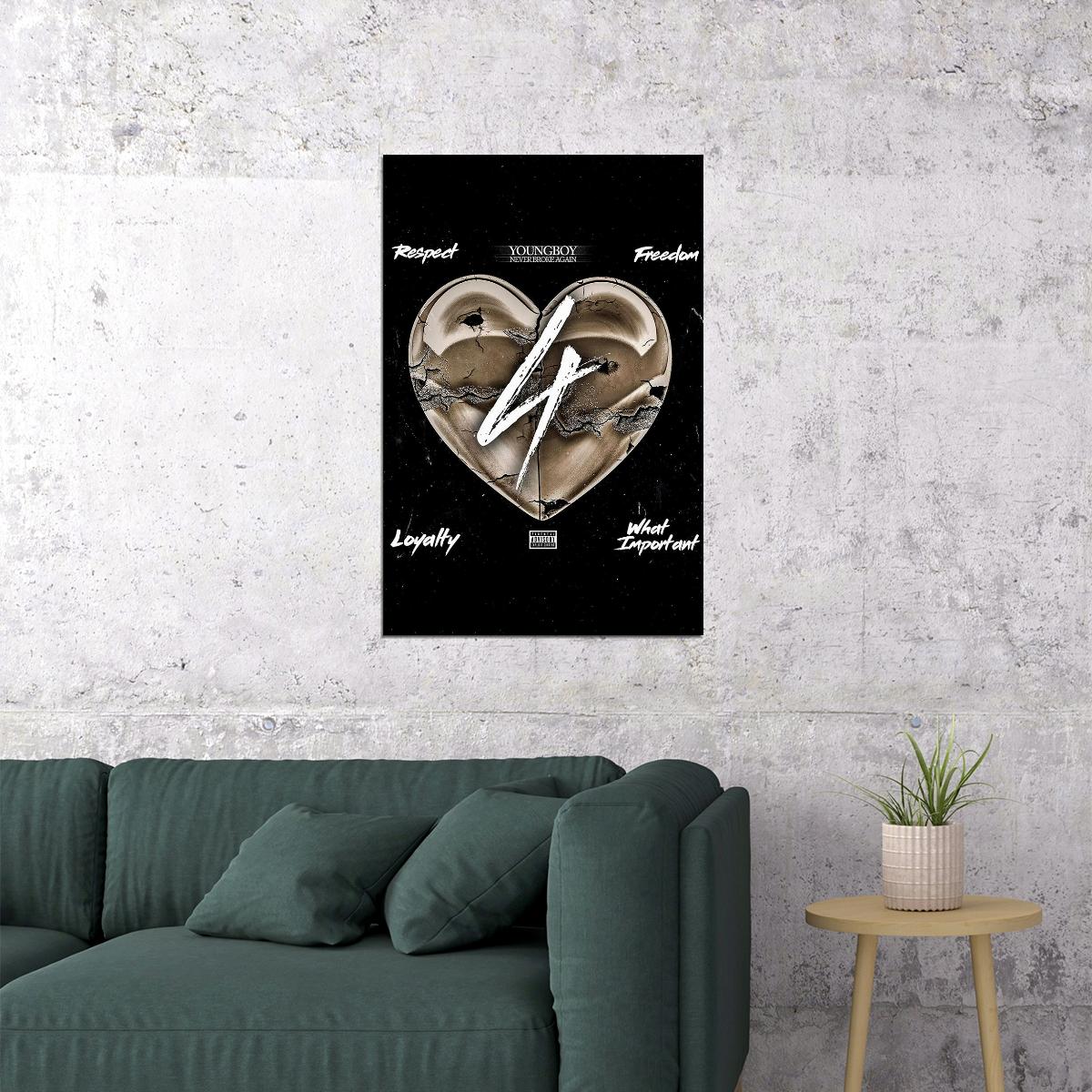 Young Boy Respect Freedom Rap Artist Music 2020 Poster Wall Art Print Home Wall Decor - xonomax