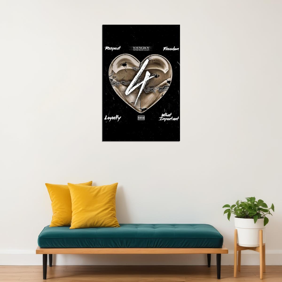 Young Boy Respect Freedom Rap Artist Music 2020 Poster Wall Art Print Home Wall Decor - xonomax