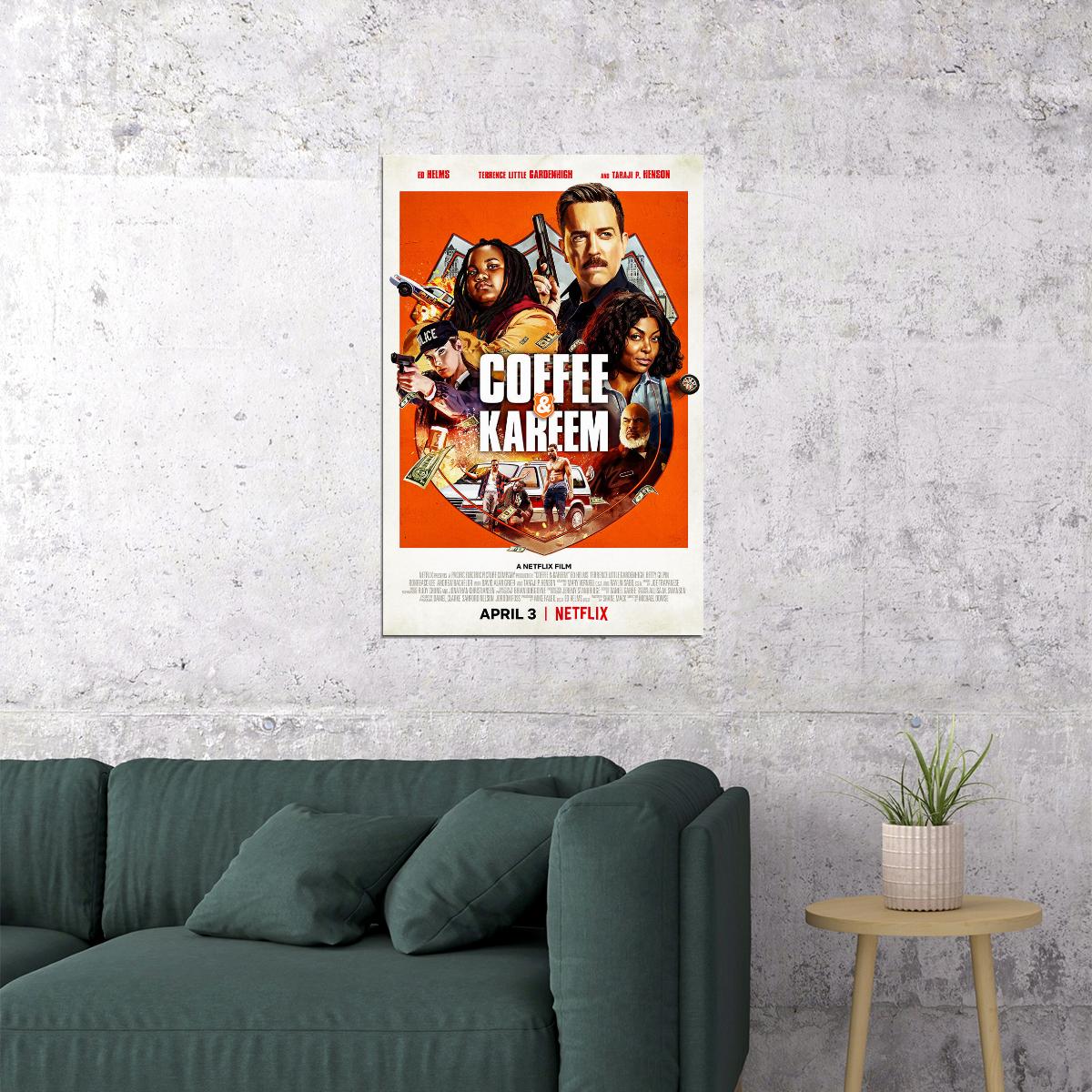Coffee And Kareem Movie 2020 April Action Comedy Poster Wall Art Print Home Wall Decor - xonomax