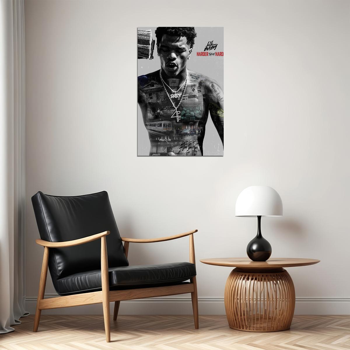 Lil Baby Harder Than Hard Rap Artist Music 2020 Poster Wall Art Print Home Wall Decor - xonomax