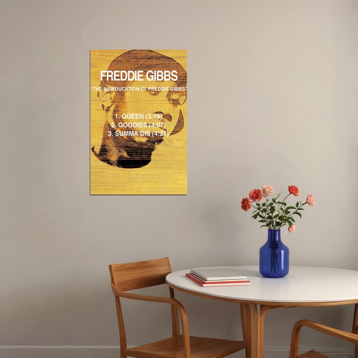 Freddie Gibbs Freddie 2020 Rap Album Singer Poster Wall Art Print Home Wall Decor - xonomax
