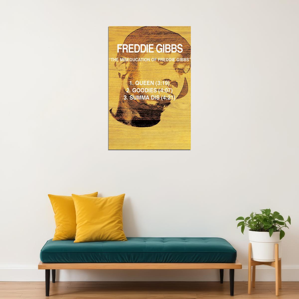 Freddie Gibbs Freddie 2020 Rap Album Singer Poster Wall Art Print Home Wall Decor - xonomax