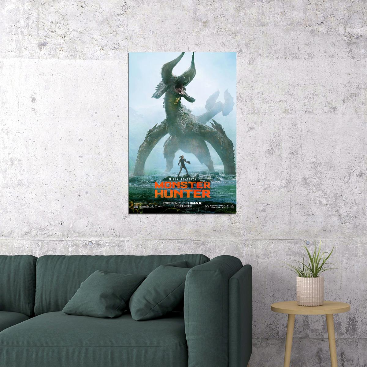 Monster Hunter Movie Milla Jovovich Adventure Poster Wall Art Print Home Wall Decor - xonomax