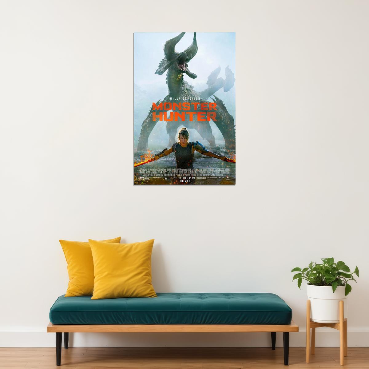 Monster Hunter Movie Milla Jovovich Poster Wall Art Print Home Wall Decor - xonomax
