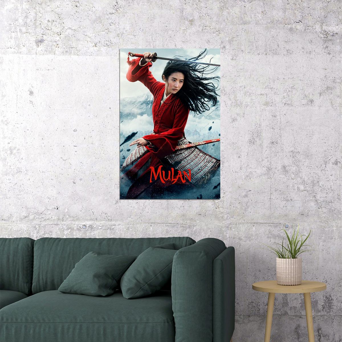 Mulan Movie 2020 Chinese Yifei Liu Warrior Adventure Poster Wall Art Print Home Wall Decor - xonomax