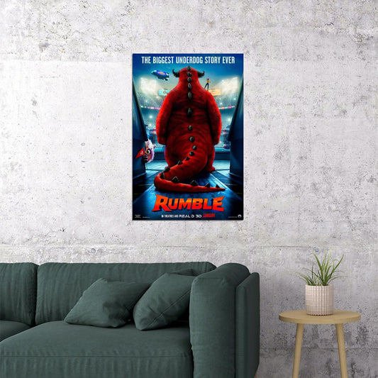Rumble Movie 2020 Animation Comic Animaiton Poster Wall Art Print Home Wall Decor - xonomax