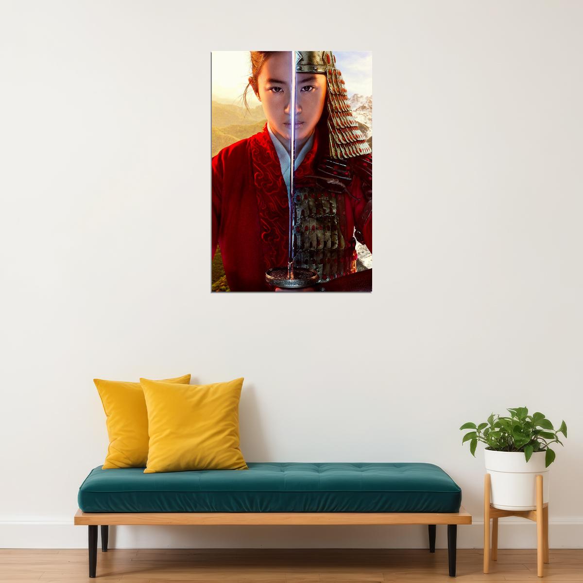 Mulan Movie 2020 Yifei Liu Action Adventure Poster Wall Art Print Home Wall Decor - xonomax