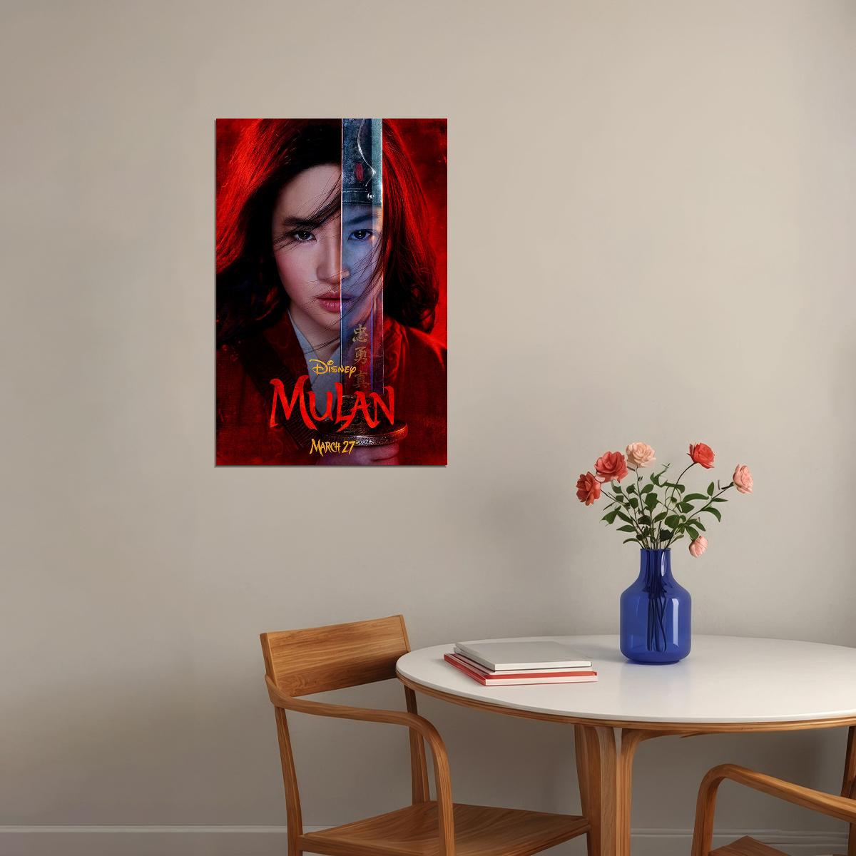 Mulan Movie 2020 Yifei Liu Adventure Action Poster Wall Art Print Home Wall Decor - xonomax