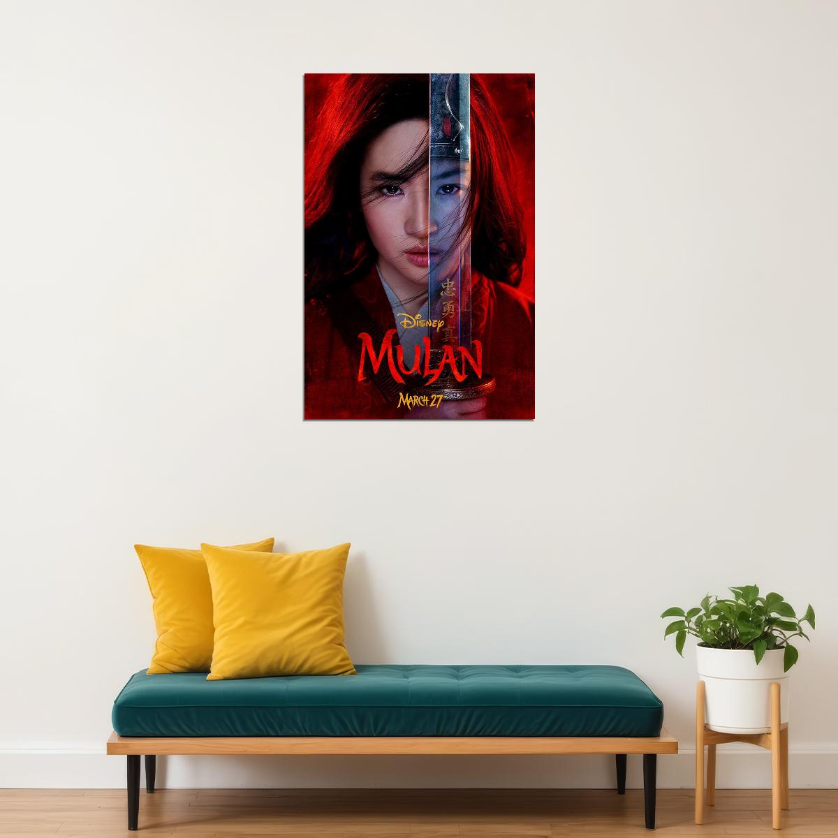 Mulan Movie 2020 Yifei Liu Adventure Action Poster Wall Art Print Home Wall Decor - xonomax