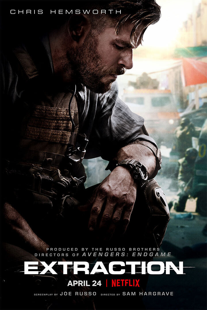 Extraction Movie 2020 Chris Hemsworth Thriller Poster Wall Art Print Home Wall Decor - xonomax