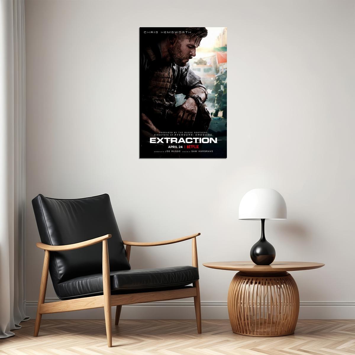 Extraction Movie 2020 Chris Hemsworth Thriller Poster Wall Art Print Home Wall Decor - xonomax