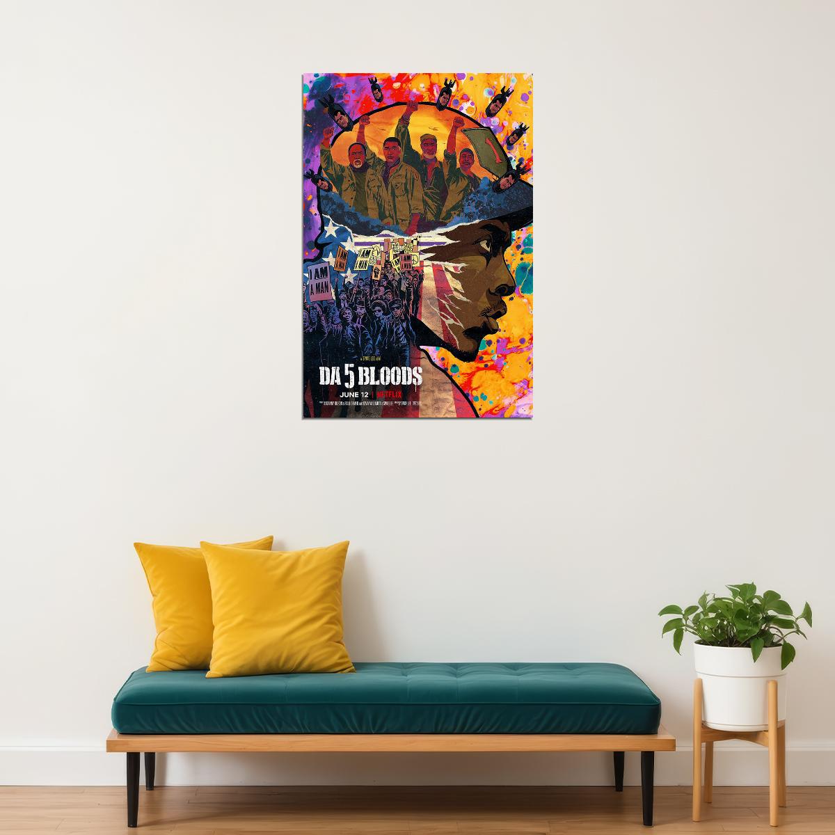 Da 5 Bloods Tv Show Movie 2020 Action Drama Poster Wall Art Print Home Wall Decor - xonomax