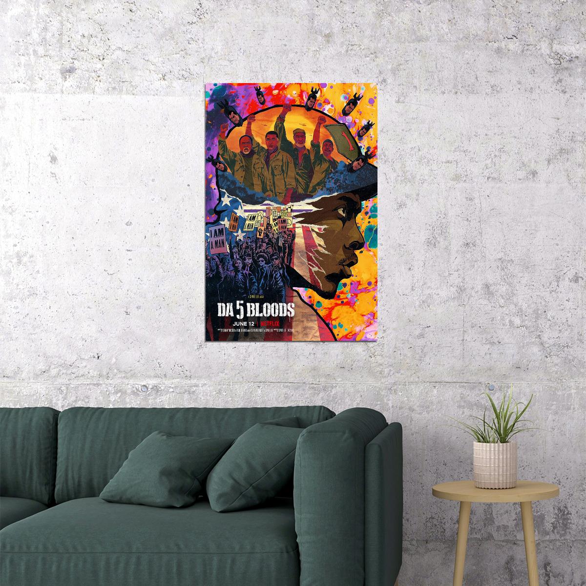 Da 5 Bloods Tv Show Movie 2020 Action Drama Poster Wall Art Print Home Wall Decor - xonomax