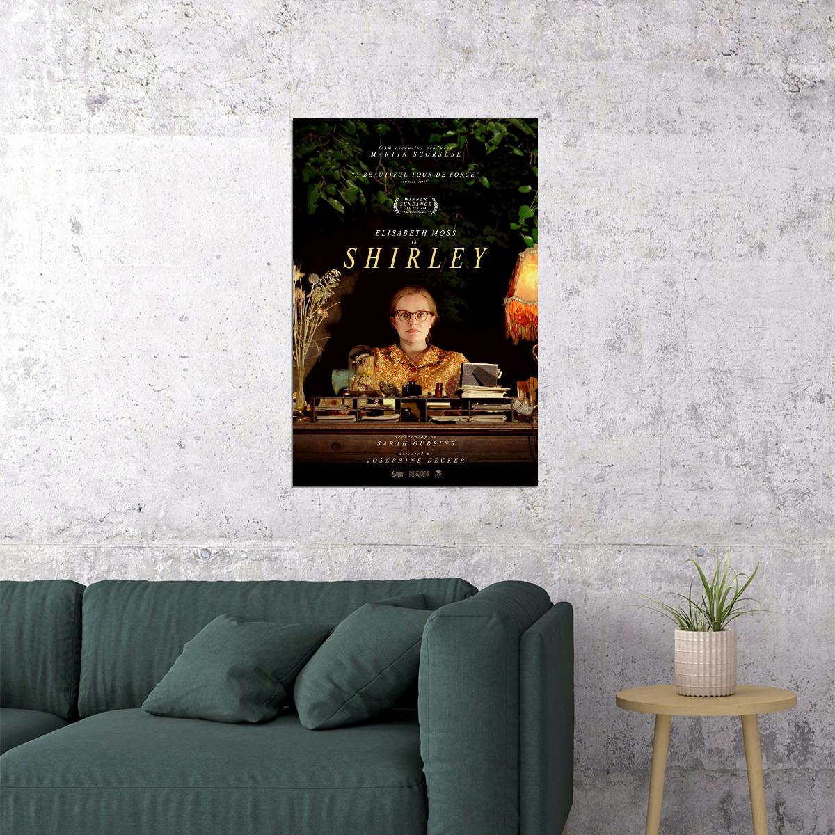 Shirley Movie 2020 Drama Mystery Biography Poster Wall Art Print Home Wall Decor