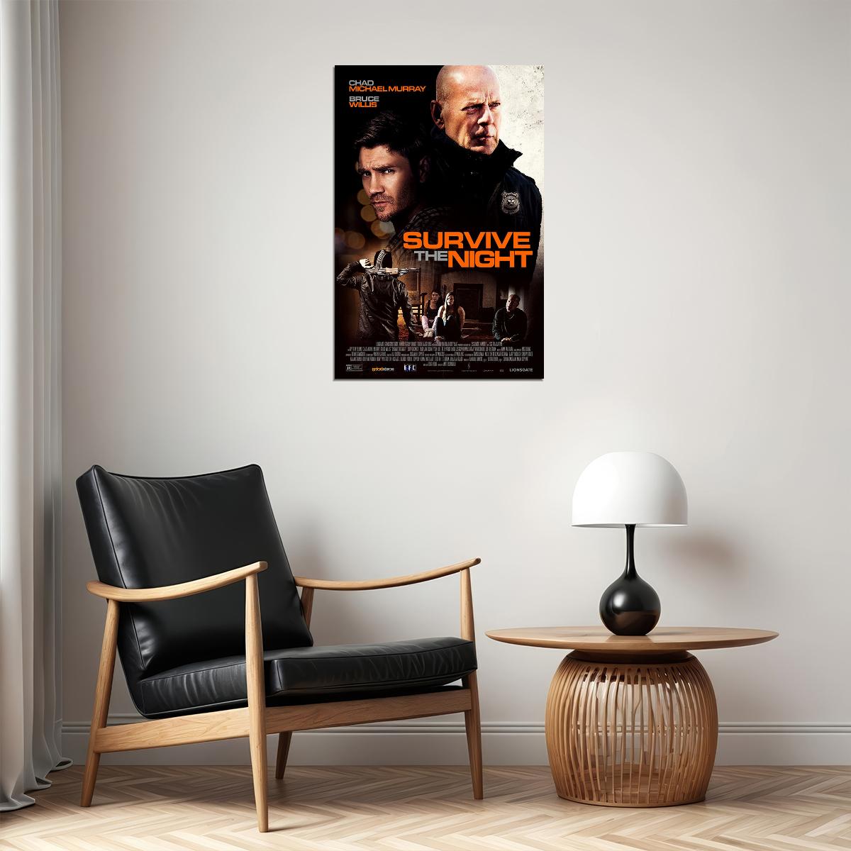 Survive The Night 2020 Movie Action Drama Thriller Poster Wall Art Print Home Wall Decor