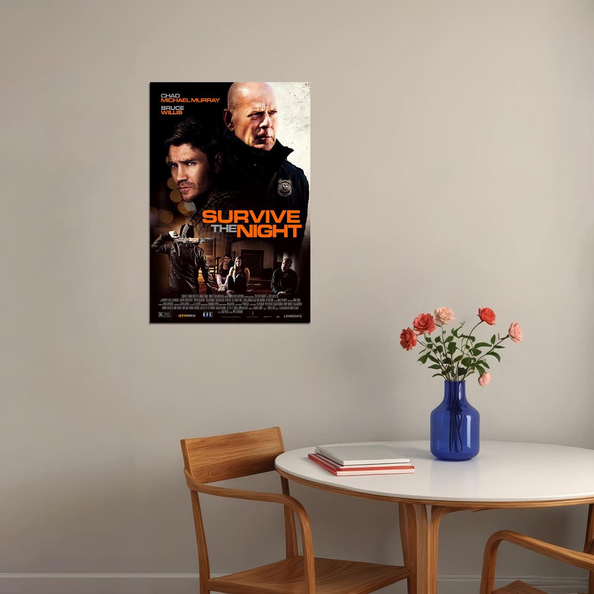 Survive The Night 2020 Movie Action Drama Thriller Poster Wall Art Print Home Wall Decor