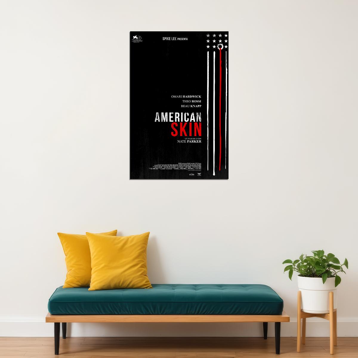 American Skin Movie 2021 Drama Thriller Poster Wall Art Print Home Wall Decor