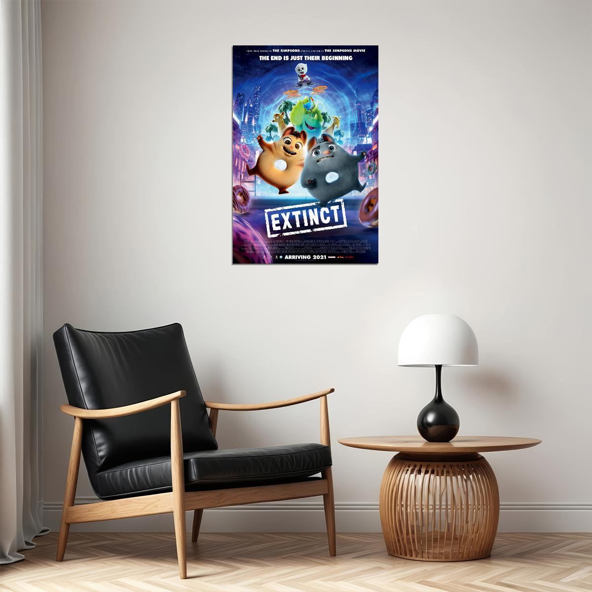 Extinct 2021 Movie The End Is Just Begin Comedy Poster Wall Art Print Home Wall Decor - xonomax