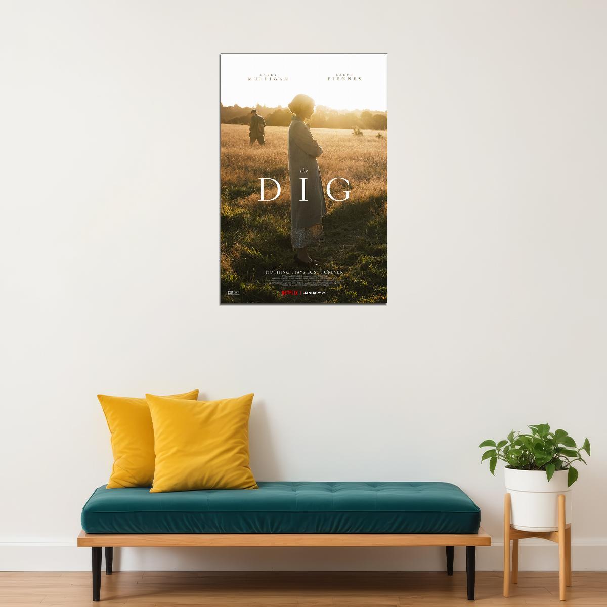 The Dig Movie Nothing Stays Lost Forever History Poster Wall Art Print Home Wall Decor