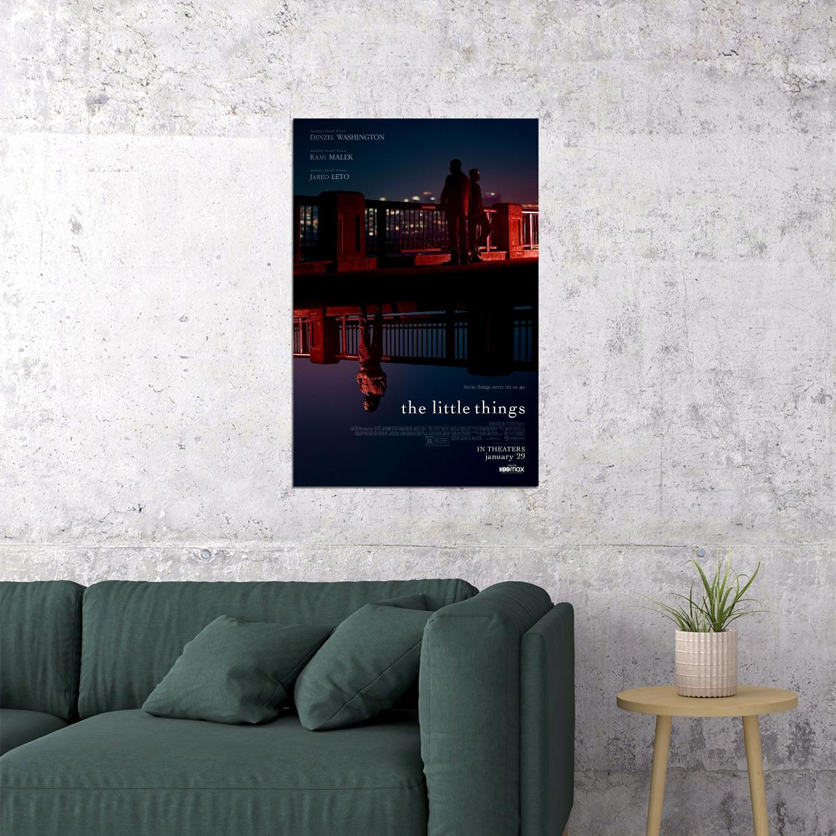 The Little Things 2021 Movie Crime Drama Thriller Poster Wall Art Print Home Wall Decor