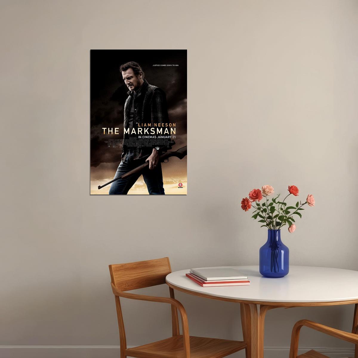The Marksman Movie Drama Thriller Action Poster Wall Art Print Home Wall Decor