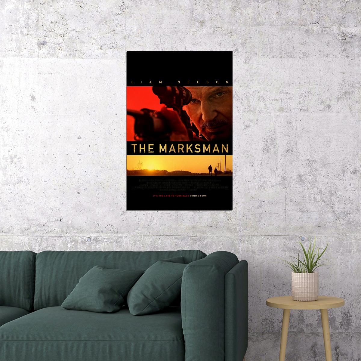 The Marksman Movie Action Drama Thriller Poster Wall Art Print Home Wall Decor