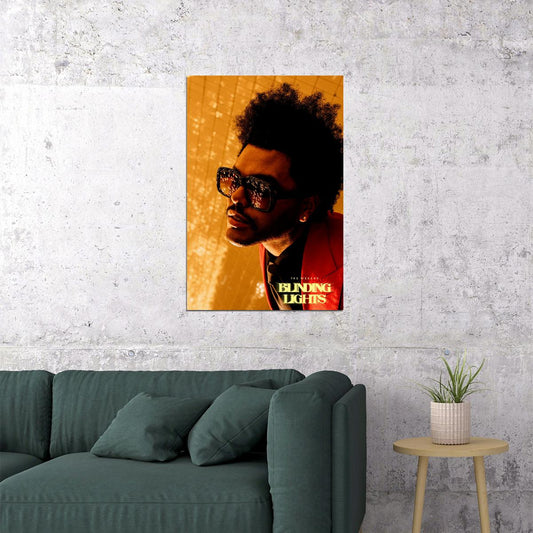 The Weeknd Blinding Lights Single Cover 2019 Poster Wall Art Print Home Wall Decor - xonomax