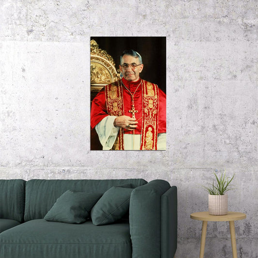 Pope John Paul I At Inaugural Mass Poster Wall Art Print Home Wall Decor - xonomax