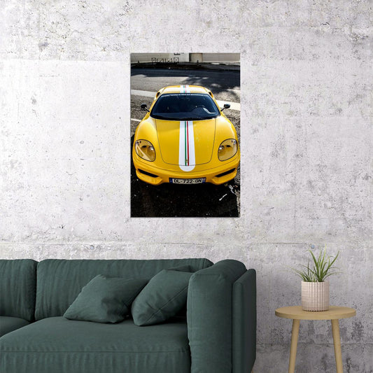Ferrari 360 Modena Jnh Sports Cars Front View Poster Wall Art Print Home Wall Decor - xonomax