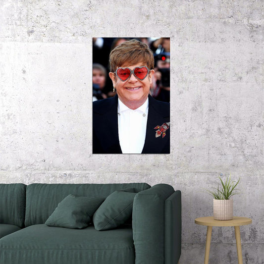 Portrait Of Elton John Singer Composer Poster Wall Art Print Home Wall Decor - xonomax