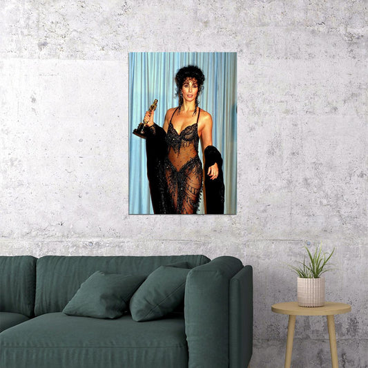 Cher At Academy Awards American Actor Poster Wall Art Print Home Wall Decor - xonomax
