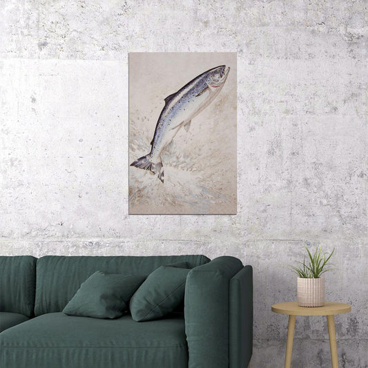 Scales Of A King Salmon Water Animals Vintage Poster Wall Art Print Home Wall Decor - xonomax