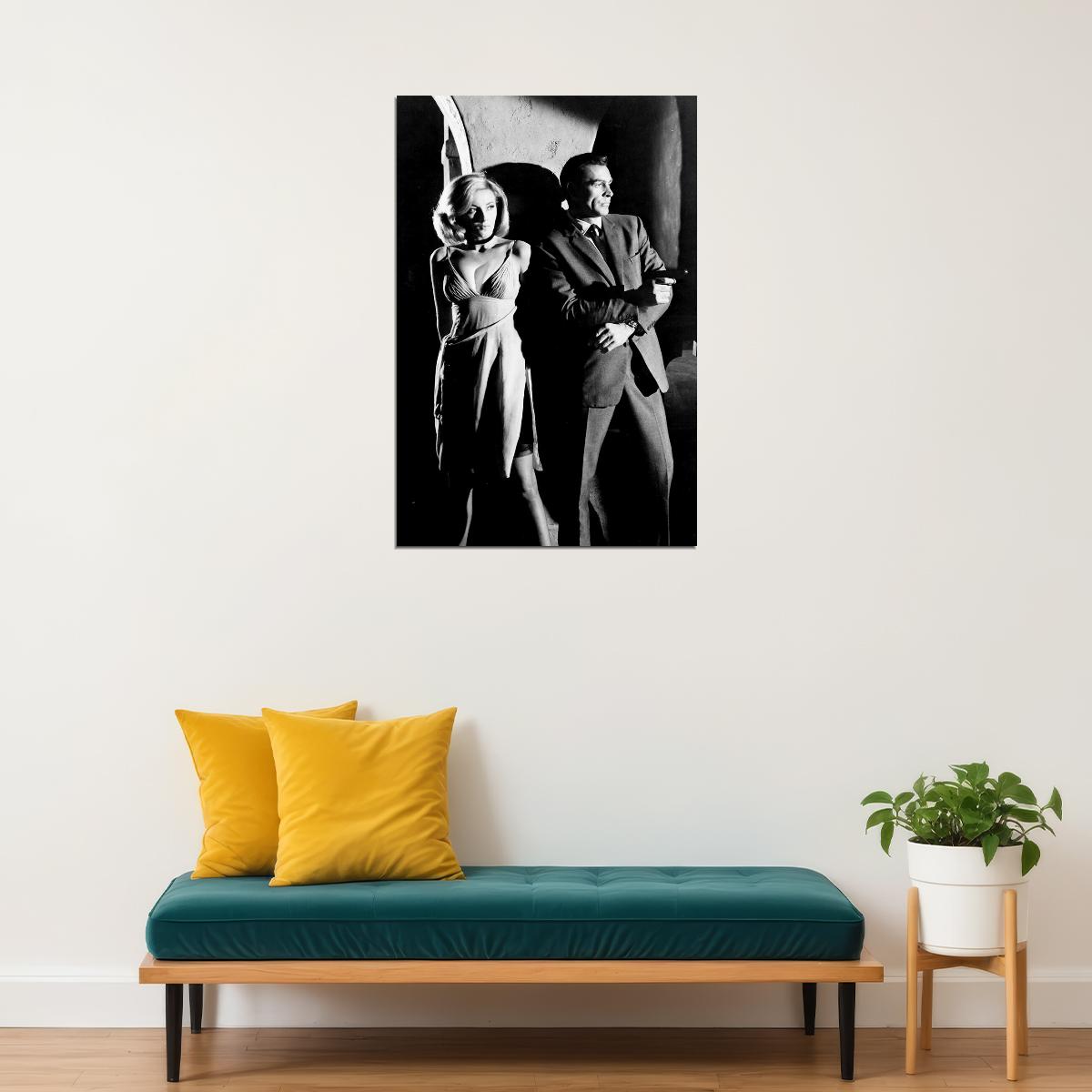 Sean Connery And Daniela Bianchi In Movie Still Poster Wall Art Print Home Wall Decor