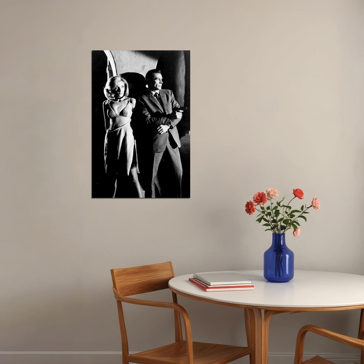 Sean Connery And Daniela Bianchi In Movie Still Poster Wall Art Print Home Wall Decor
