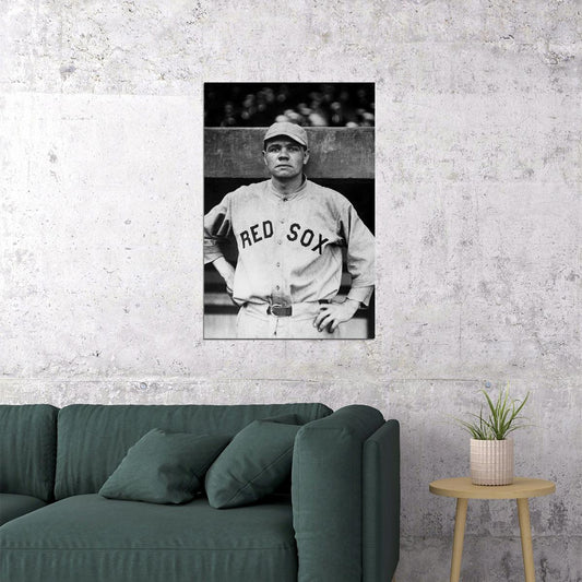 Babe Ruth Wearing Crown Baseballer Vintage Poster Wall Art Print Home Wall Decor - xonomax