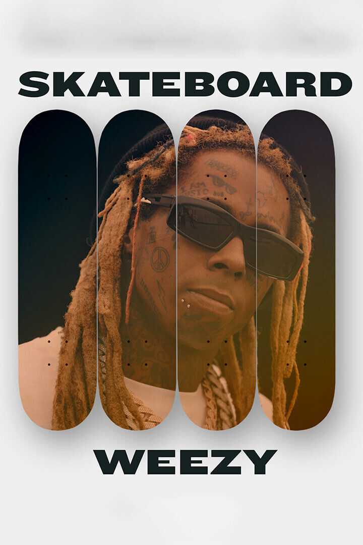 Lil Wayne Skateboard Weezy Music Poster Wall Art Print Home Wall Decor - xonomax